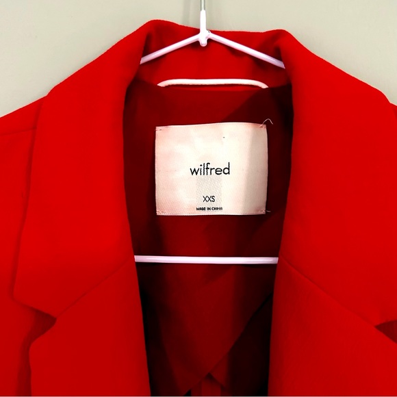 Aritzia Wilfred Cherrelle Relaxed Blazer Red XXS - Picture 9 of 9